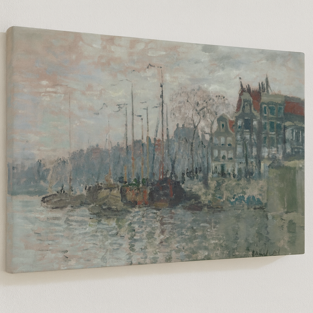 View of the Prins Hendrikkade and the Kromme Waal in Amsterdam.