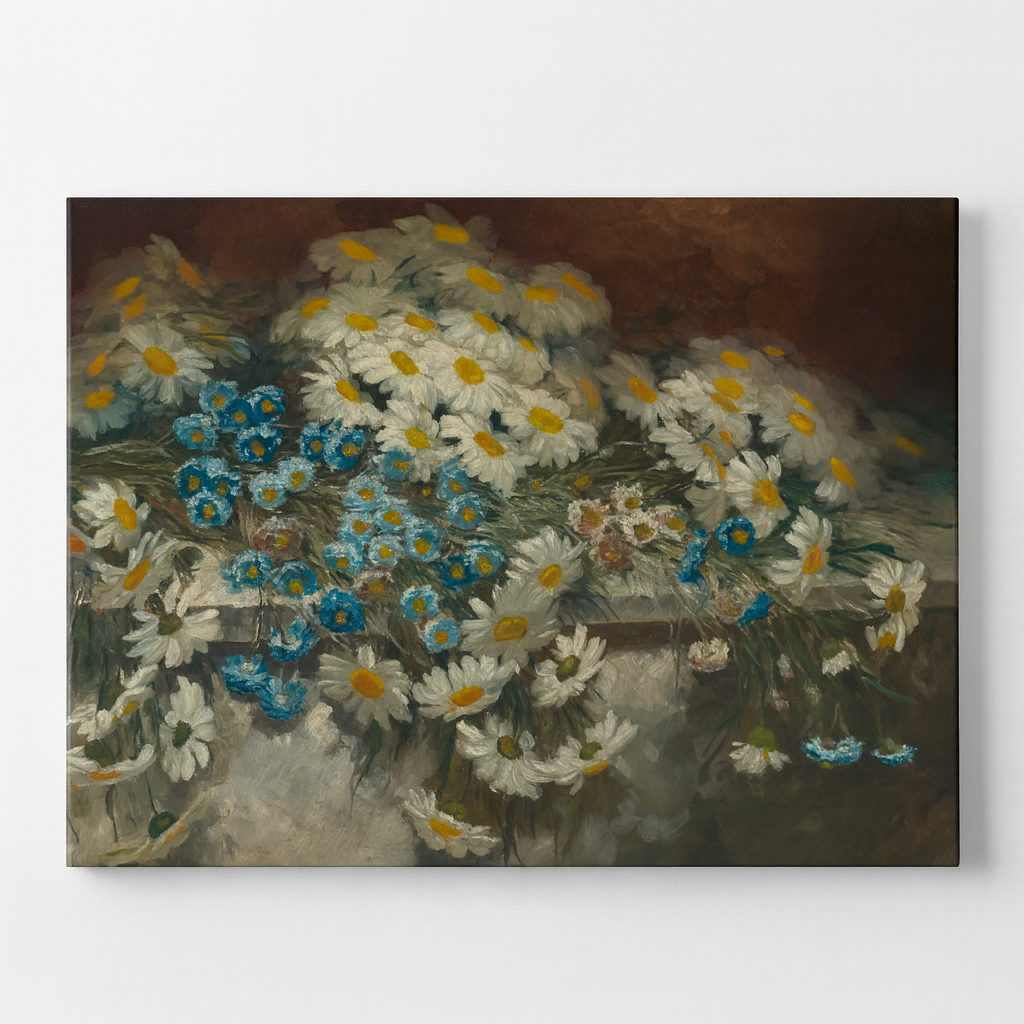 Flowers over marble