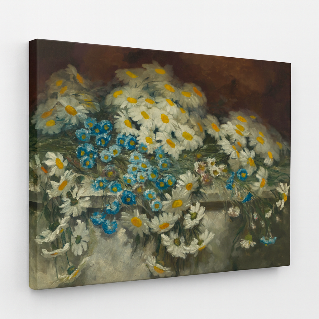 Flowers over marble